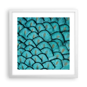 Poster în ramă albă - Marea gală a penelor - 40x40 cm