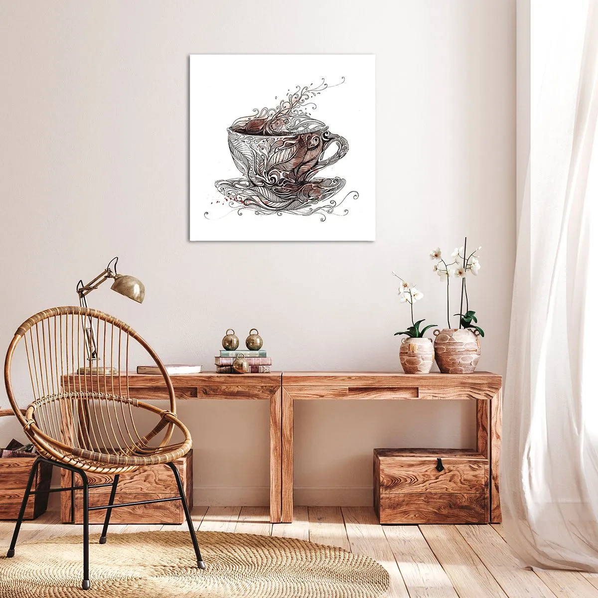 Tablou pe pânză - Ceaiul este bun pentru orice - 70x70 cm