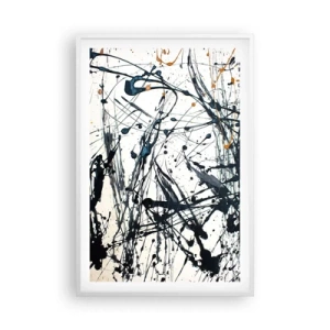 Poster în ramă albă - Abstracție expresionistă - 61x91 cm