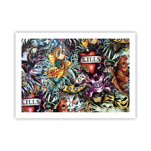 Poster - Visul unui artist tatuator - 70x50 cm