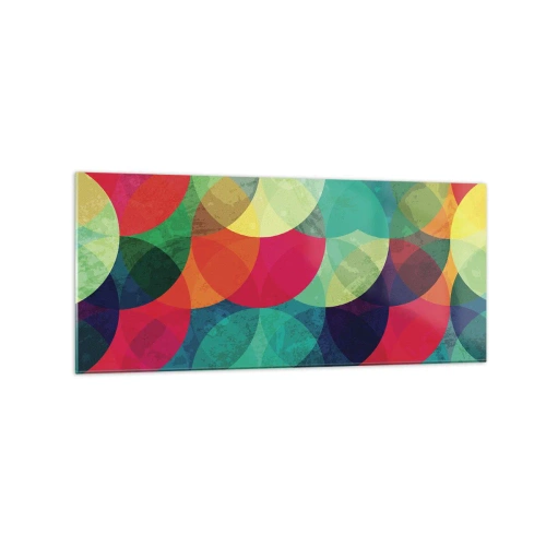 Tablou pe sticlă - Să intrăm în curcubeu - 120x50 cm