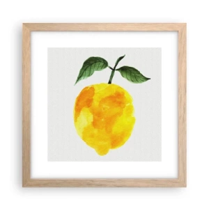 Poster în ramă de stejar deschis - Cum să simțiți gustul soarelui - 30x30 cm