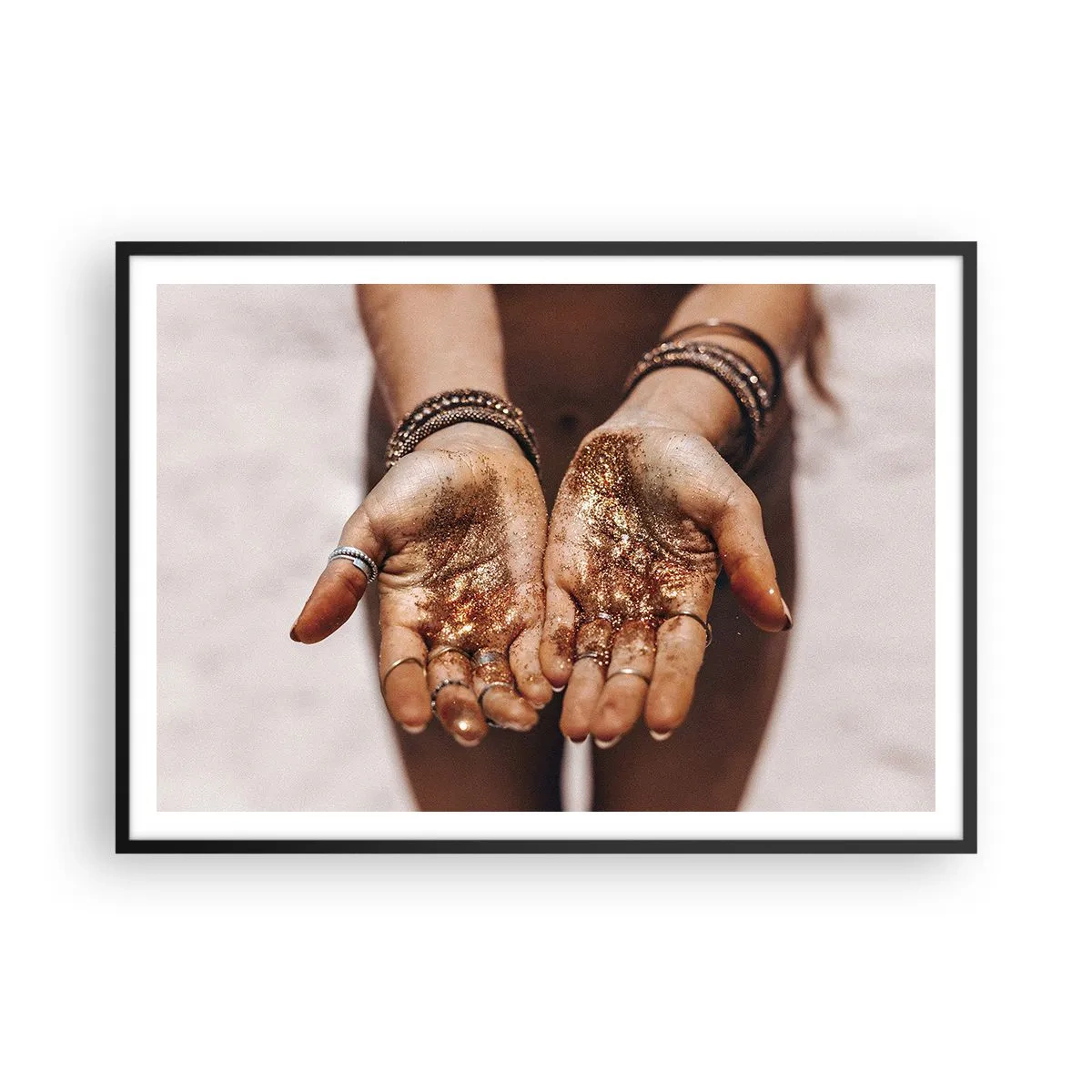 Poster în ramă neagră - Un cadou pentru tine - 100x70 cm