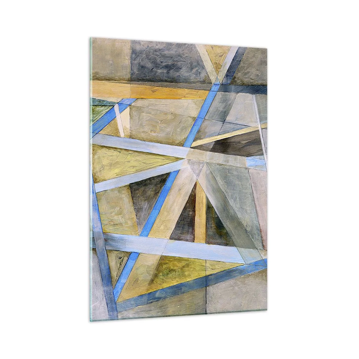 Tablou pe sticlă - Drept sau de-a curmezișul? - 50x70 cm