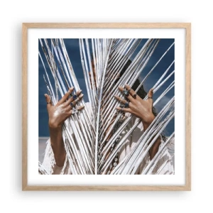 Poster în ramă de stejar deschis - Prietena șamanului? - 50x50 cm