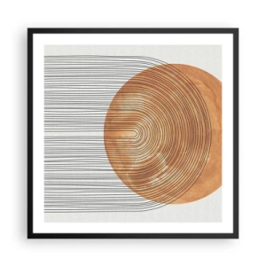 Poster în ramă neagră - Compoziția solară - 60x60 cm