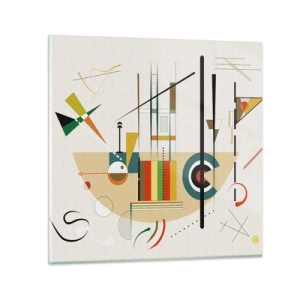 Tablou pe sticlă - Și lumea râde - 70x70 cm