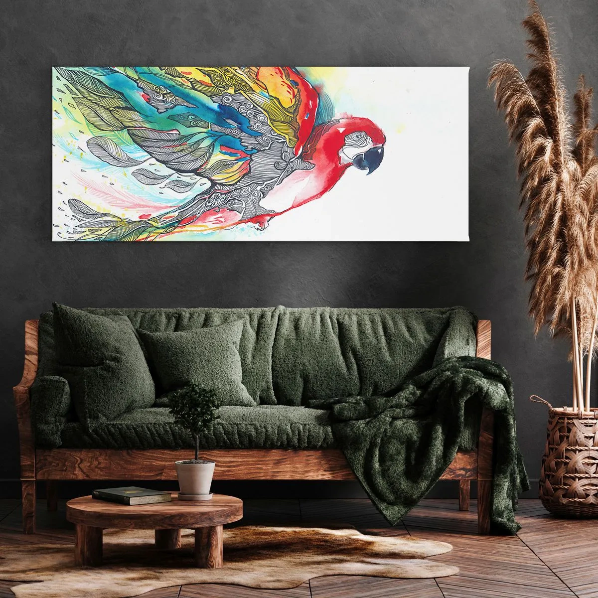 Tablou pe pânză - Trăiește în culori - 160x50 cm