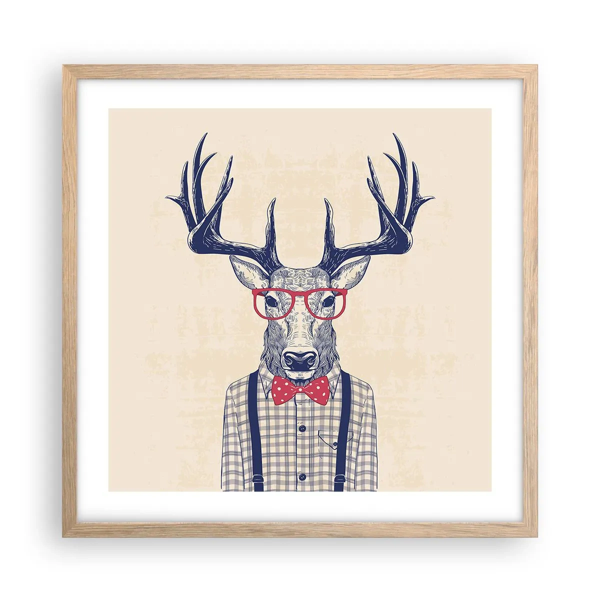 Poster în ramă de stejar deschis - O extravaganță jucăușă - 50x50 cm