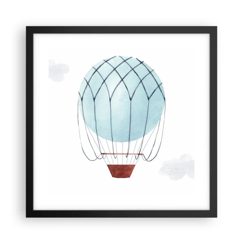 Poster în ramă neagră - Complet în nori - 40x40 cm