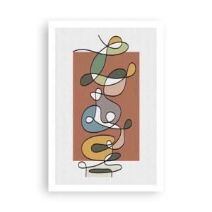 Poster - Abstracție: un dans colorat - 61x91 cm