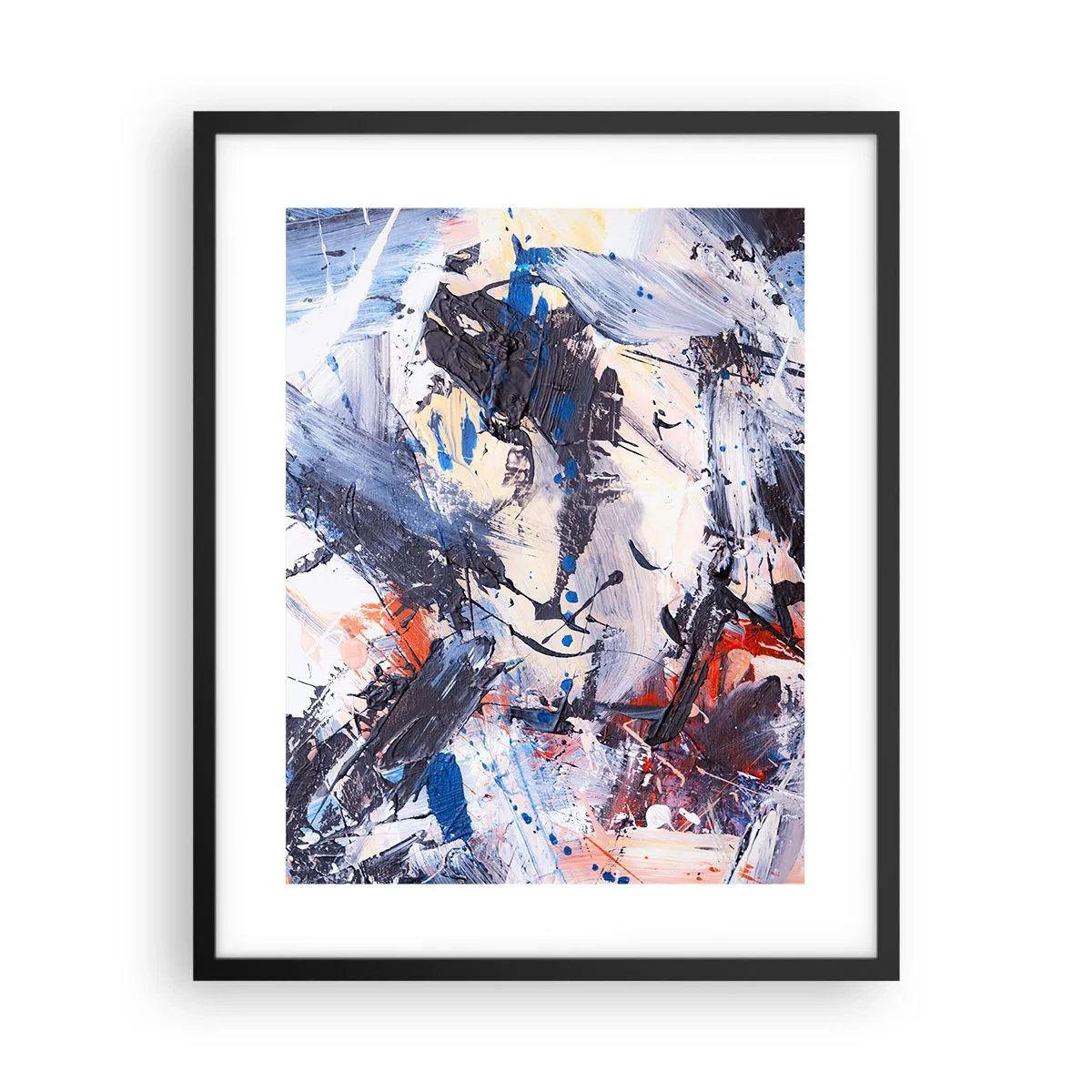 Poster în ramă neagră - Dansul nebun al abstracției - 40x50 cm