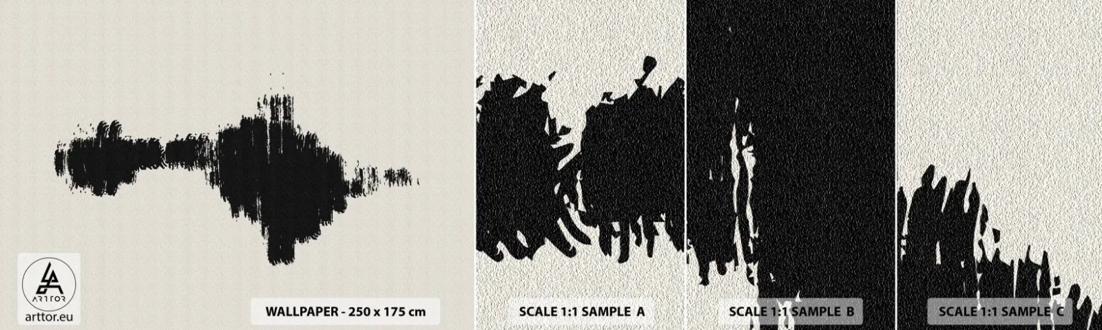 Mostră de Tapet Standard Eco - Vibrațiile imaginației - Contemporan, Abstracția, scandinav - 100x30 cm