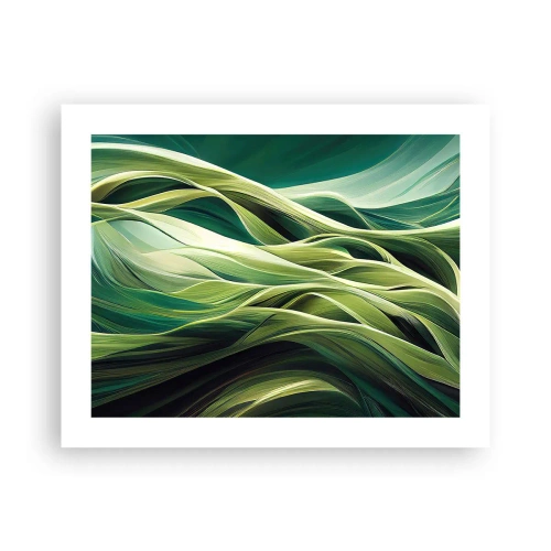 Poster - Un joc abstract de verde - 50x40 cm