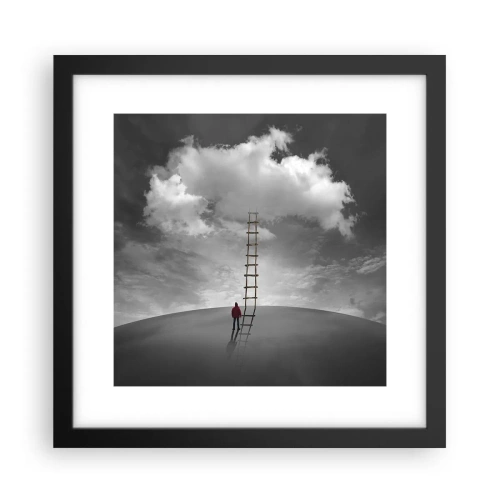 Poster în ramă neagră - Orice este posibil - 30x30 cm