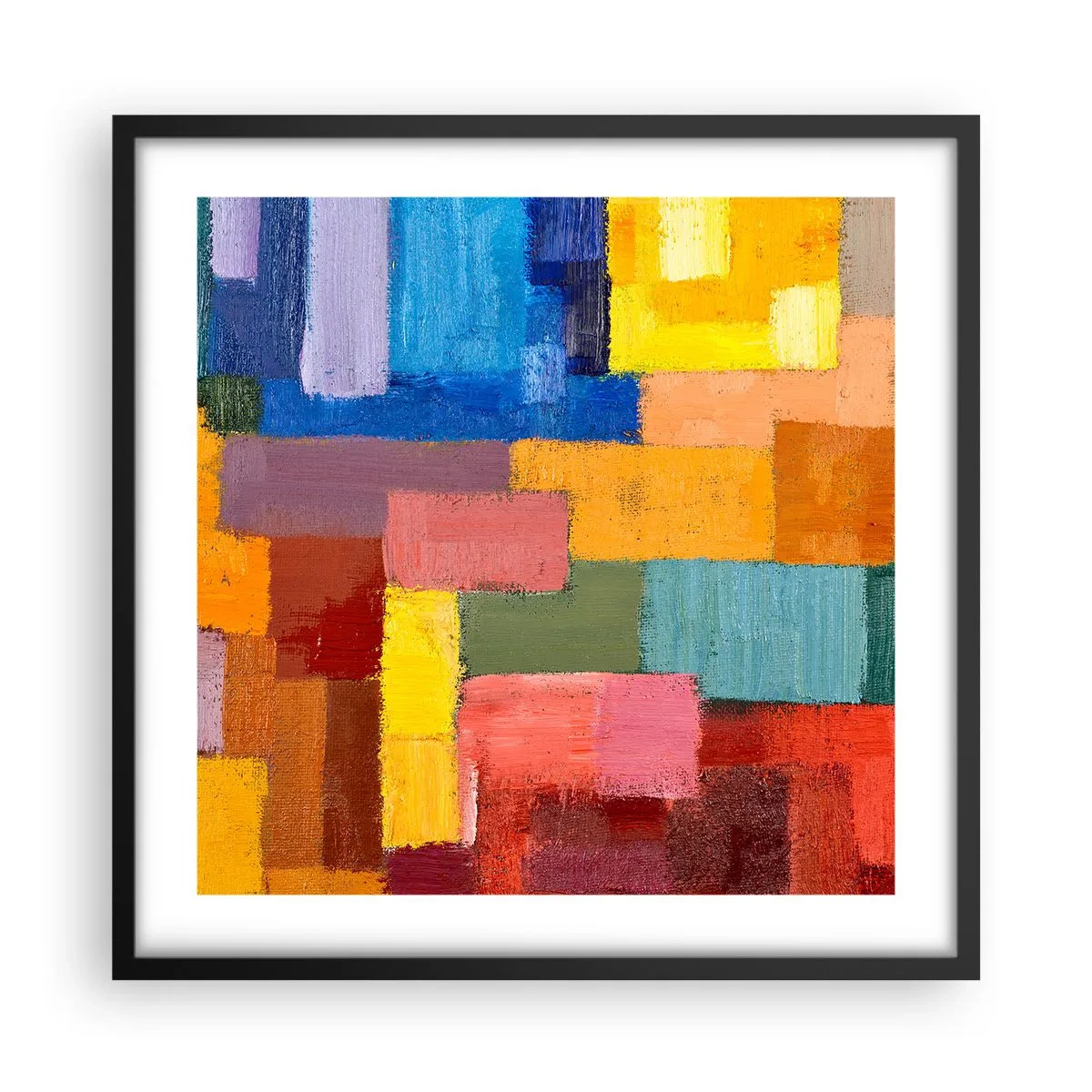 Poster în ramă neagră - Fiecare diferită, toate colorate - 50x50 cm