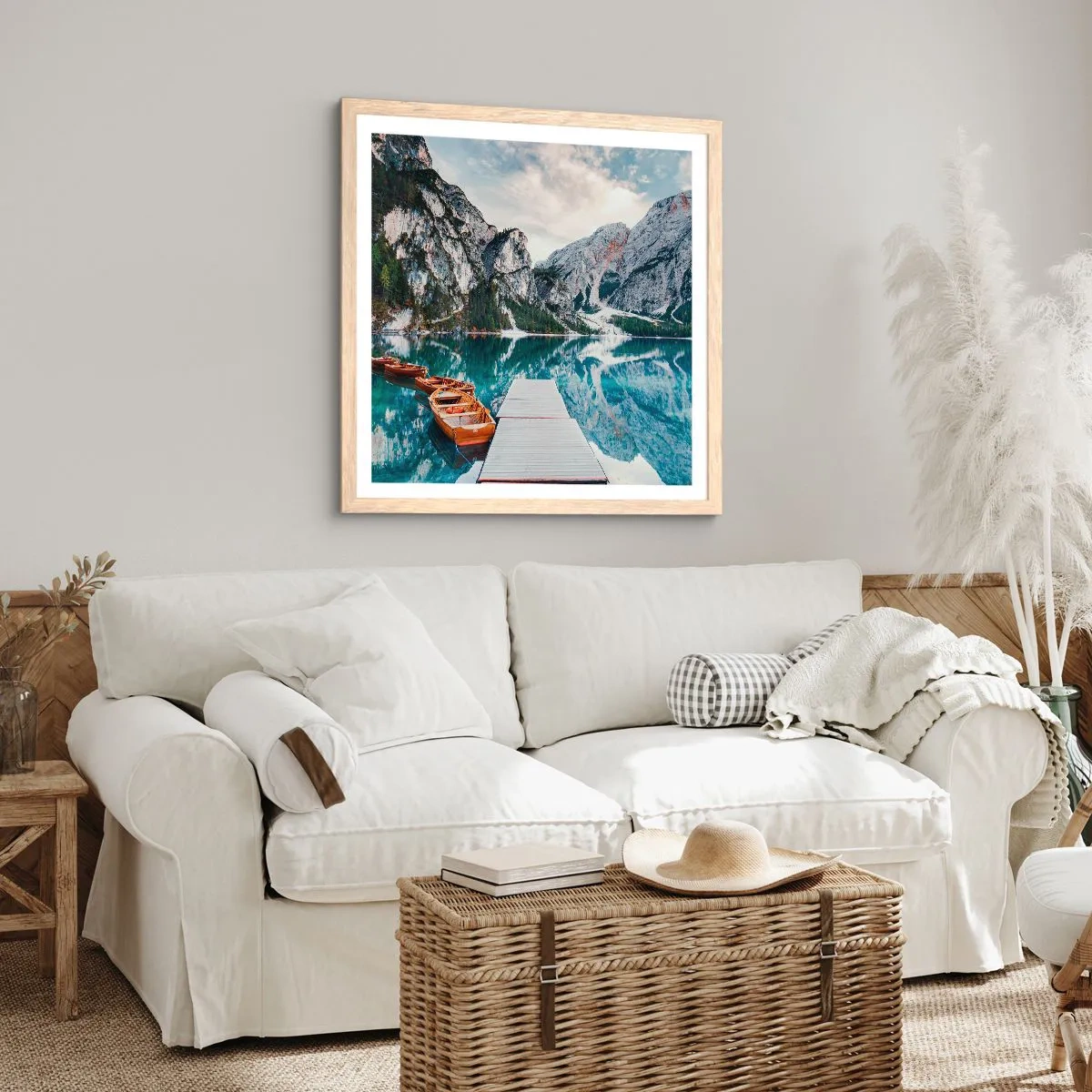 Poster în ramă de stejar deschis - Îți vom arăta frumusețea - 30x30 cm