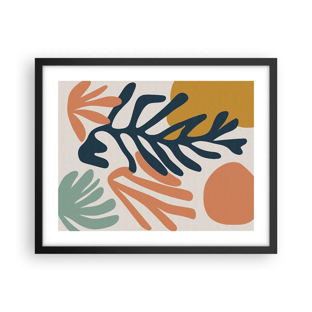 Poster în ramă neagră - Mări de corali - 50x40 cm