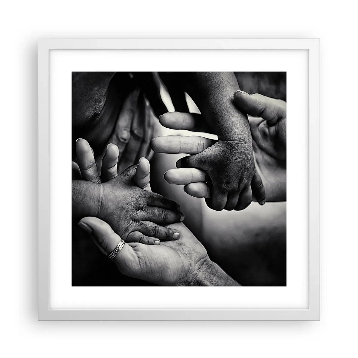 Poster în ramă albă - A fi om - 40x40 cm