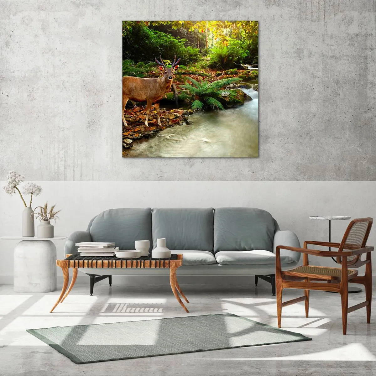 Tablou pe sticlă - Bun venit în lumea mea - 60x60 cm