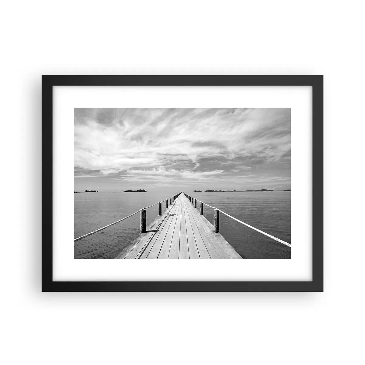 Poster în ramă neagră - Ce zici de o călătorie... - 40x30 cm