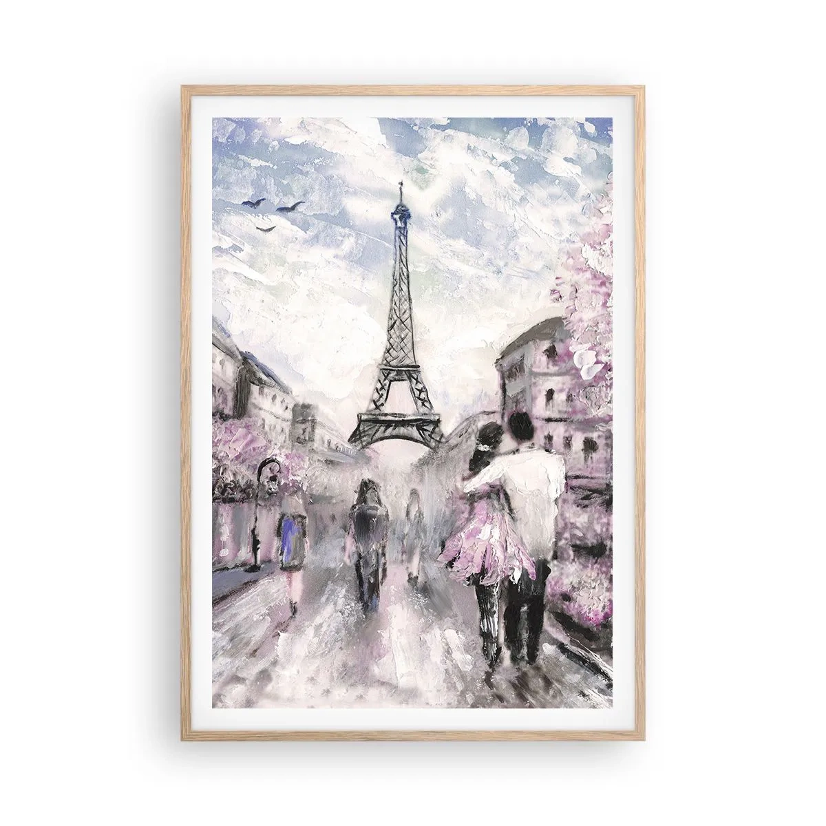 Poster în ramă de stejar deschis - Dacă ar fi să te îndrăgostești, atunci doar de... - 70x100 cm