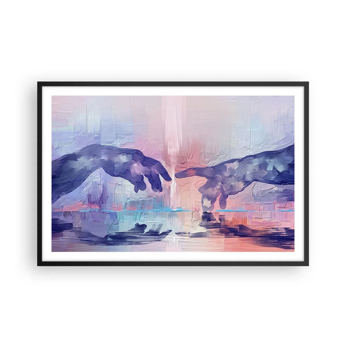 Poster în ramă neagră - Scânteia divină a vieții - 91x61 cm