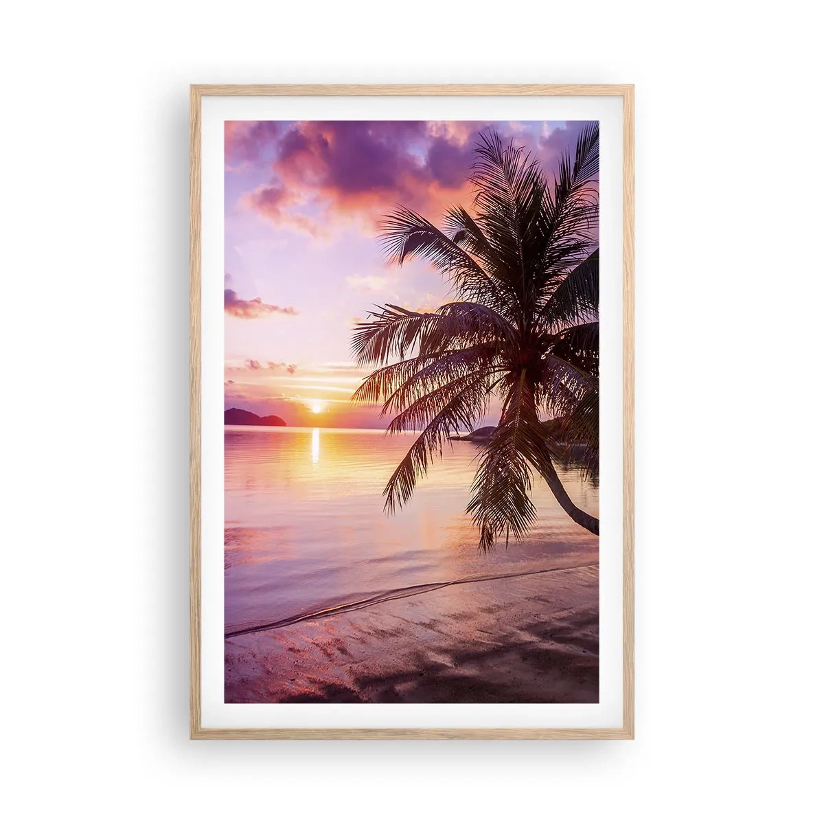 Poster în ramă de stejar deschis - Euforie până la orizont - 61x91 cm