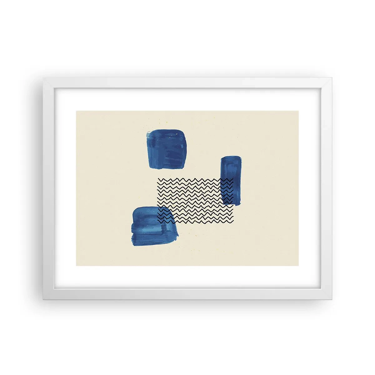 Poster în ramă albă - Cvartet abstract - 40x30 cm