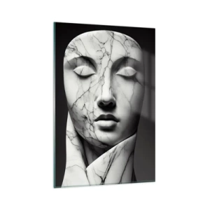 Tablou pe sticlă - Forme de marmură - 80x120 cm