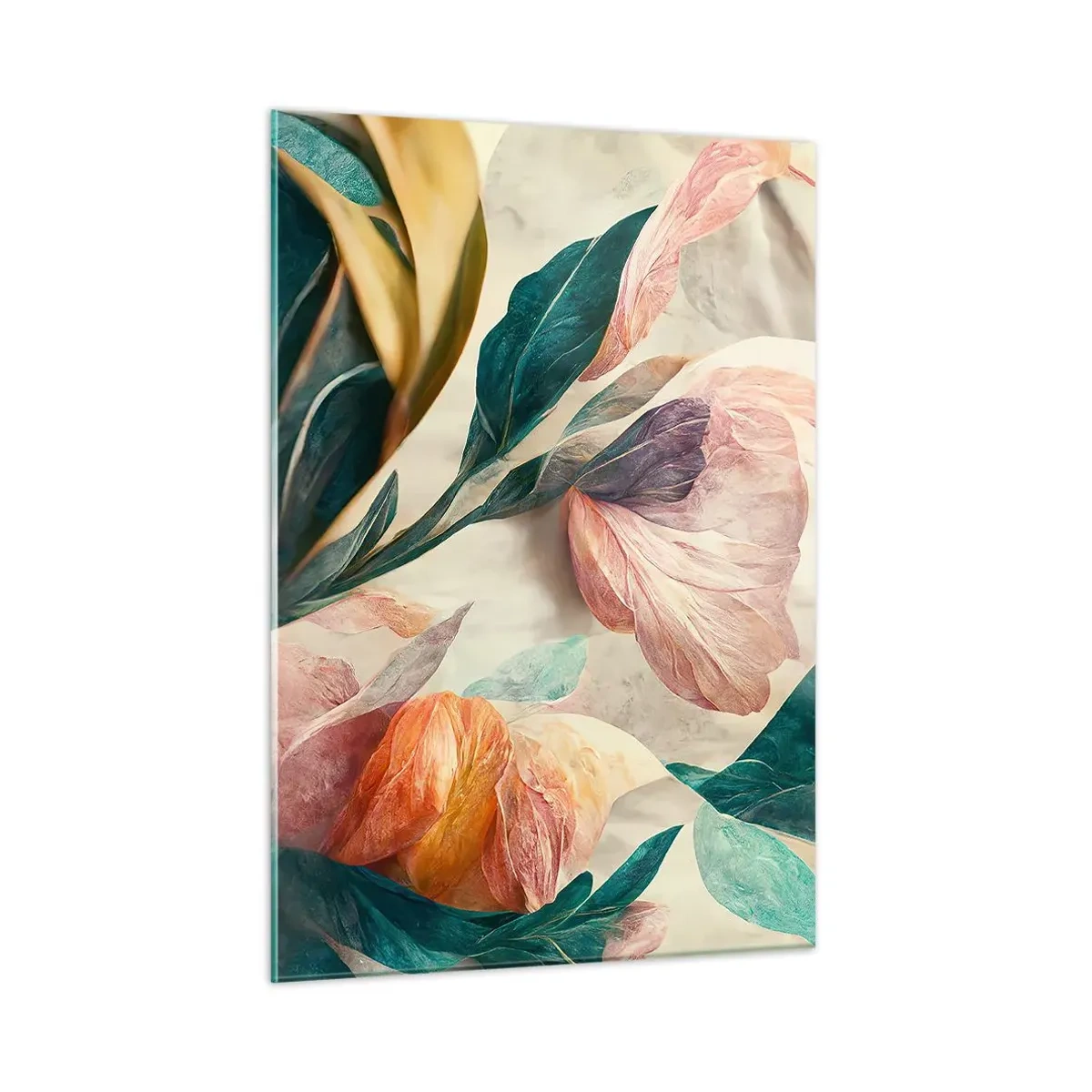 Tablou pe sticlă - Flori din insulele sudice - 50x70 cm