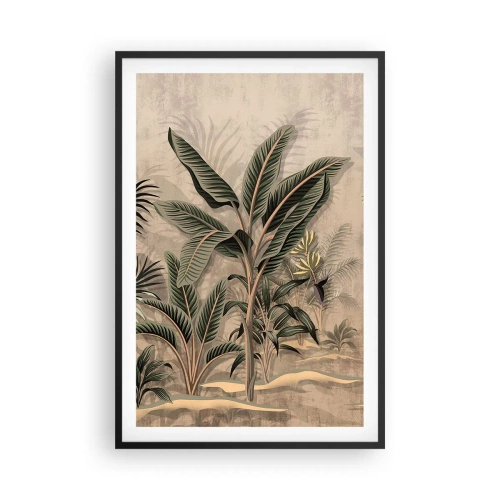 Poster în ramă neagră - Gravură în stil colonial - 61x91 cm