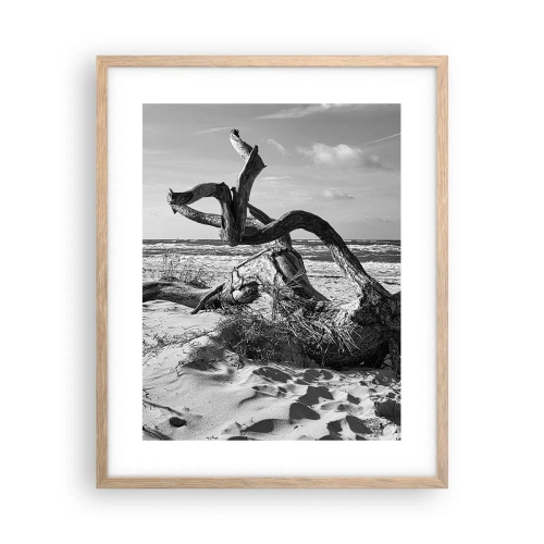 Poster în ramă de stejar deschis - Sculptură marină - 40x50 cm