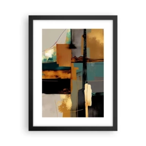 Poster în ramă neagră - Abstracția - lumină și umbră - 30x40 cm