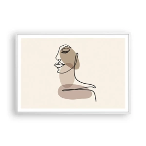 Poster în ramă albă - Ascultându-se pe sine - 100x70 cm