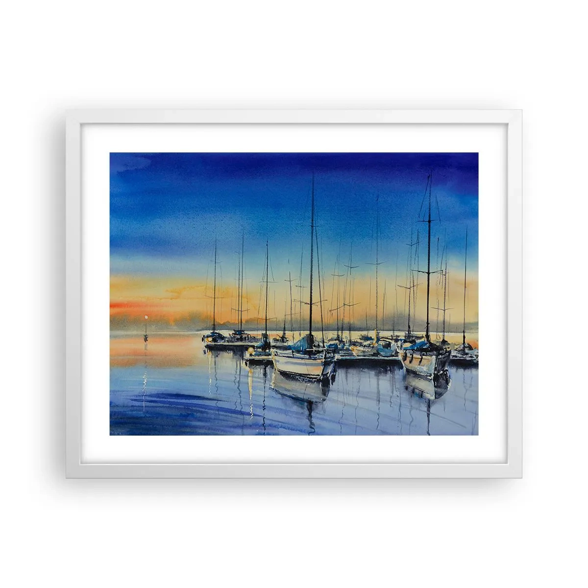 Poster în ramă albă - Sfârșitul unei zile bune - 50x40 cm