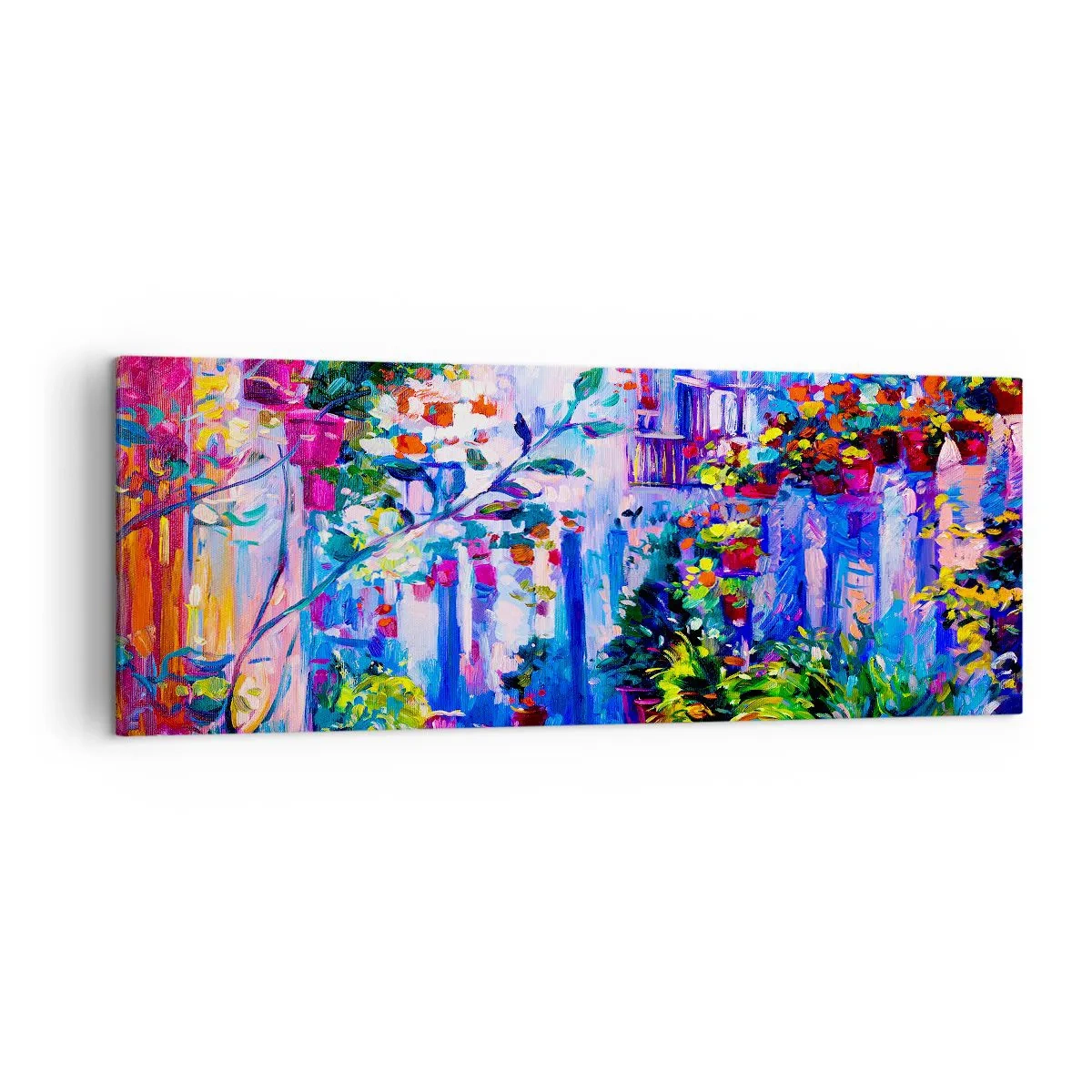 Tablou pe pânză - Impresie - străduță italiană - 140x50 cm