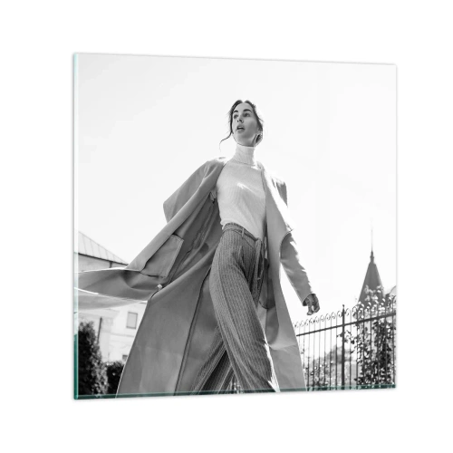 Tablou pe sticlă - Vii cu mine? - 70x70 cm