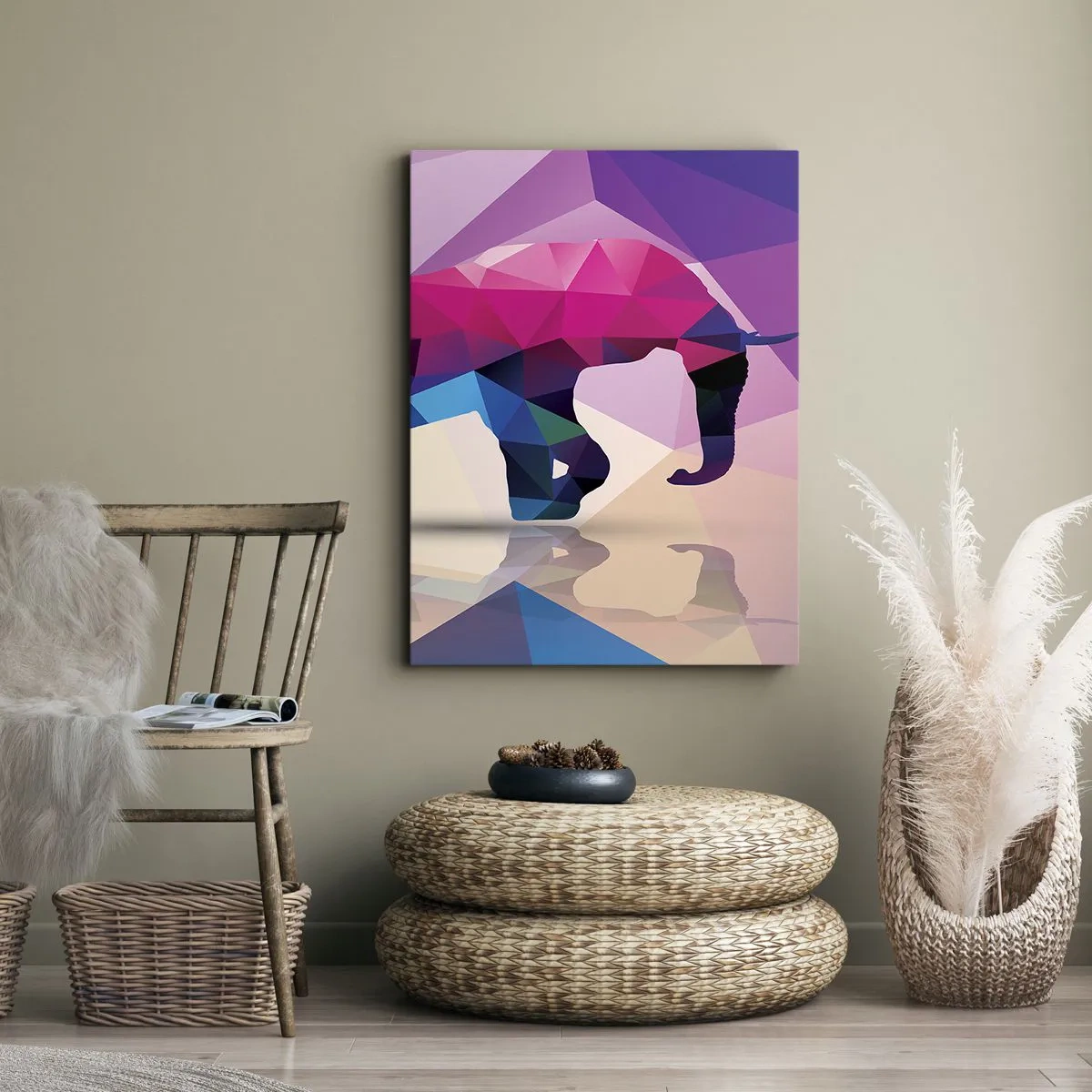 Tablou pe pânză - Dinozaur de cristal - 50x70 cm