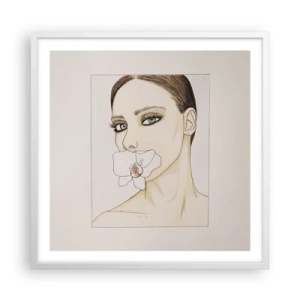 Poster în ramă albă - Un simbol al eleganței și frumuseții - 60x60 cm