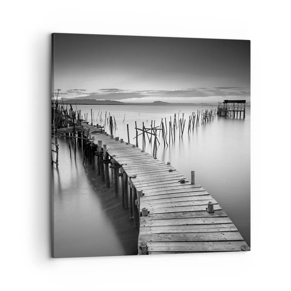 Tablou pe pânză - Liniștea unui țărm uitat - 50x50 cm