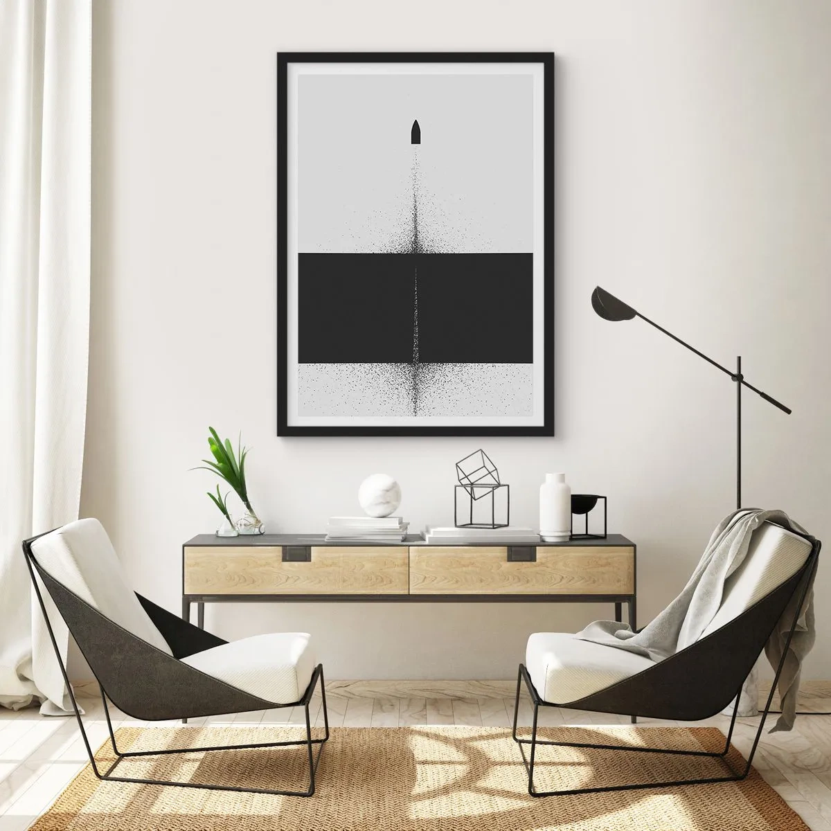 Poster în ramă neagră - Direct la țintă - 61x91 cm
