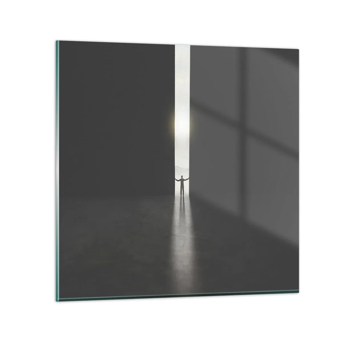 Tablou pe sticlă - Un pas spre un viitor luminos - 30x30 cm