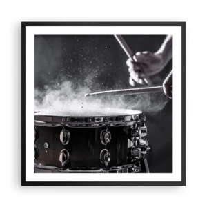 Poster în ramă neagră - Pulsul muzicii - 60x60 cm