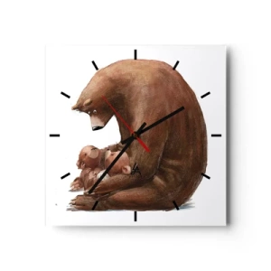 Ceas de perete - Ceas pe sticlă - Vise plăcute, copii - 30x30 cm