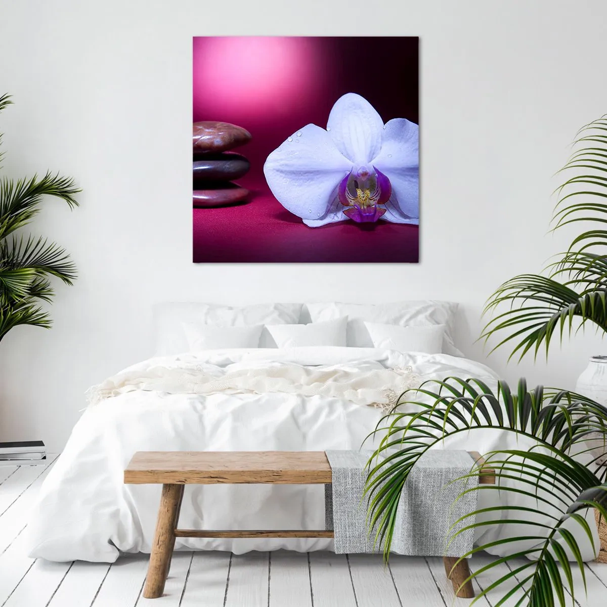 Tablou pe pânză - Un studiu al prospețimii în mov - 40x40 cm