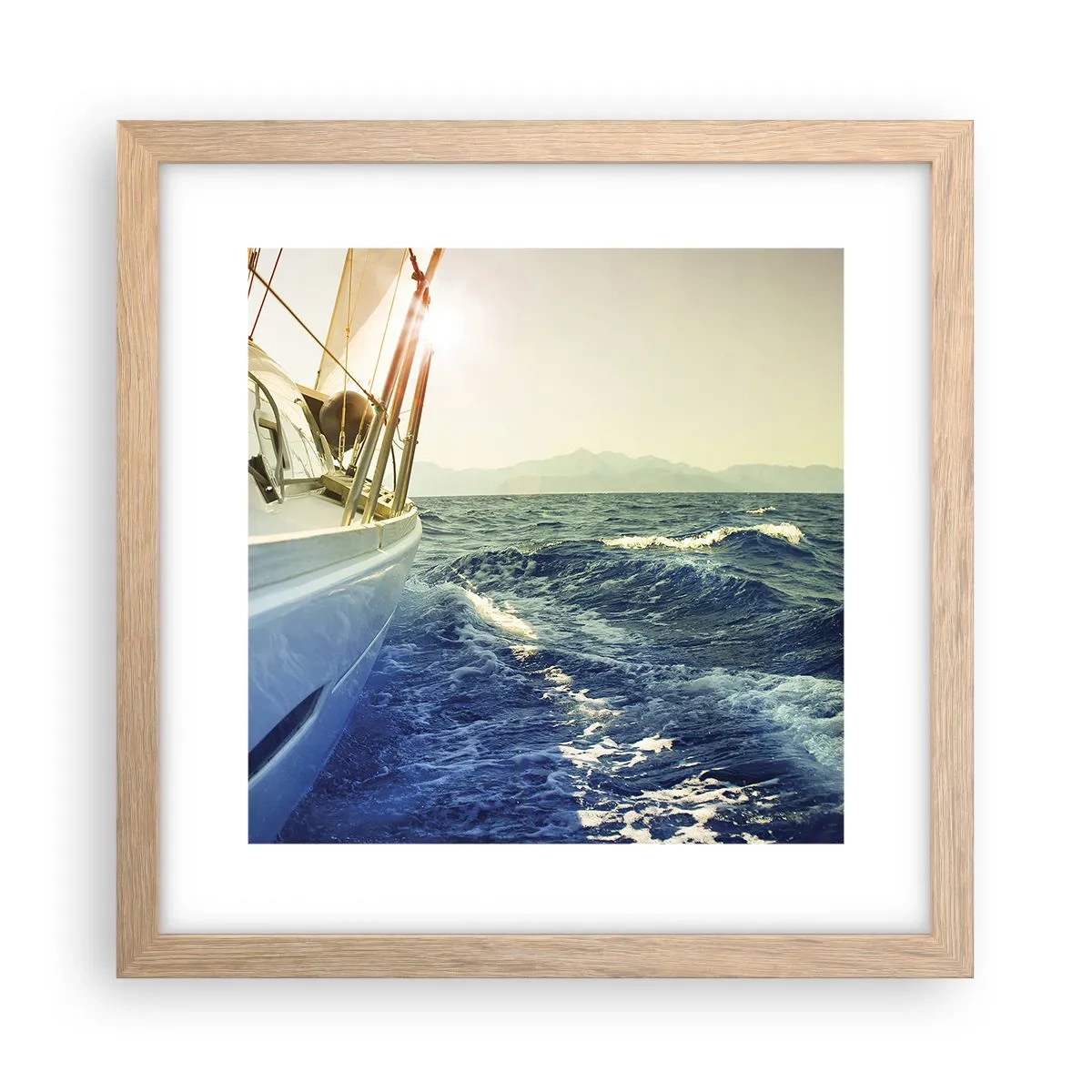 Poster în ramă de stejar deschis - După aventură - 30x30 cm