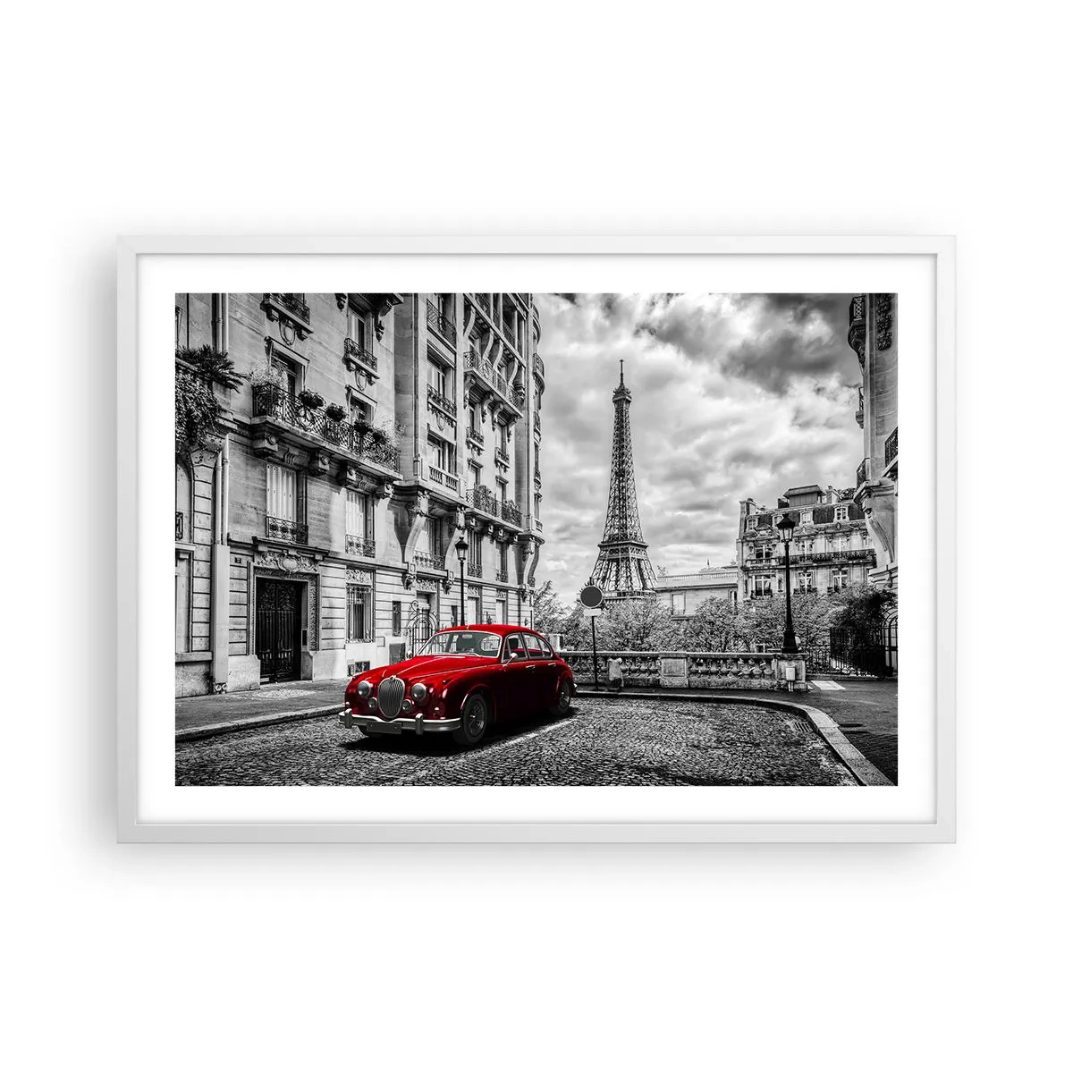 Poster în ramă albă - Prădător în oraș - 70x50 cm