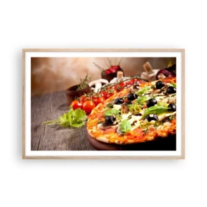 Poster în ramă de stejar deschis - Din ingredient teluric - 91x61 cm