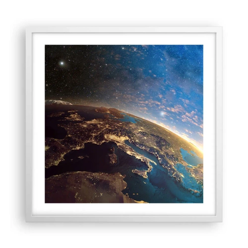 Poster în ramă albă - Să ne privim de la distanță - 50x50 cm